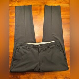 Greg Norman Mens Black Straight Leg Flat Preppy Golf Casual Pants Sz 36 x 32